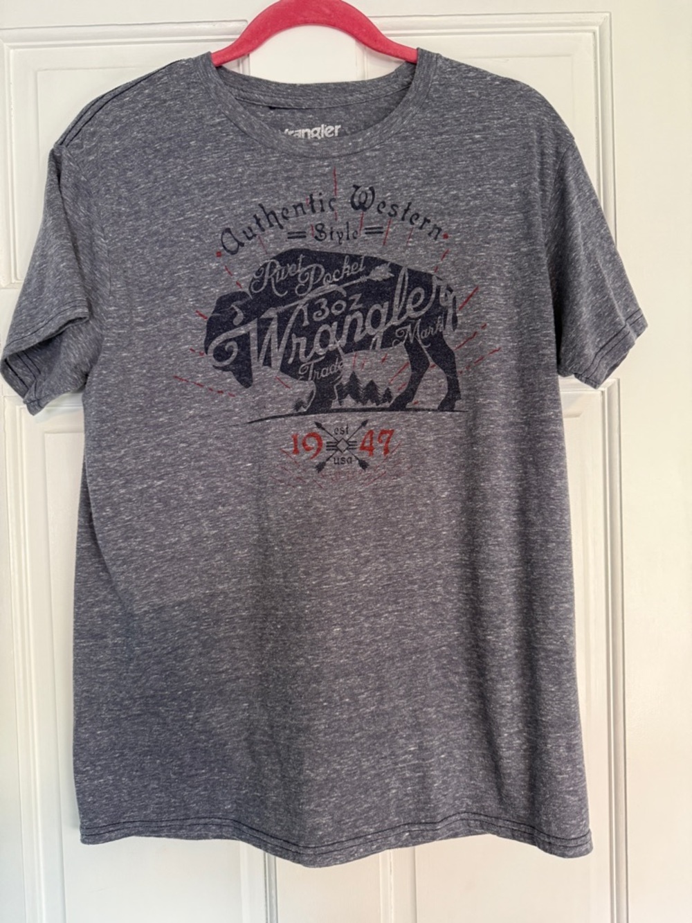 Wrangler Gray Heather Short-Sleeve Graphic Tee